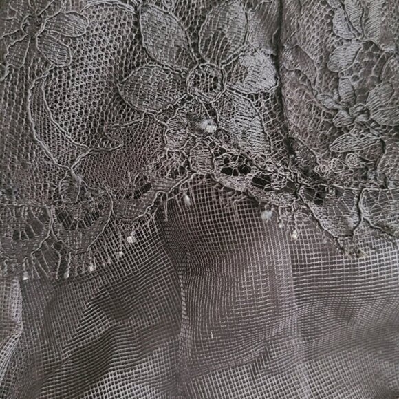 Leonard Arkin Black Lace Union Made 50s 60s Witchy Vintage Midi Dress - Picture 11 of 15